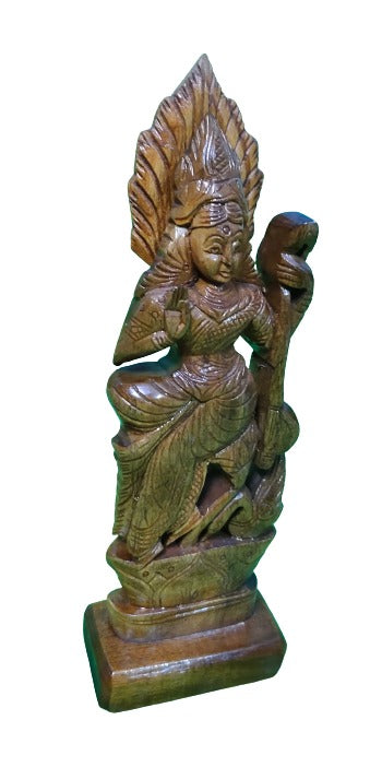 Handmade Wooden Saraswati MATA