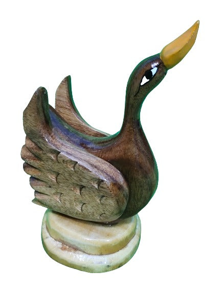 Mukherjee Handicrafts Wooden Bird Wooden Decorative Duck Showpiece Home Decor..