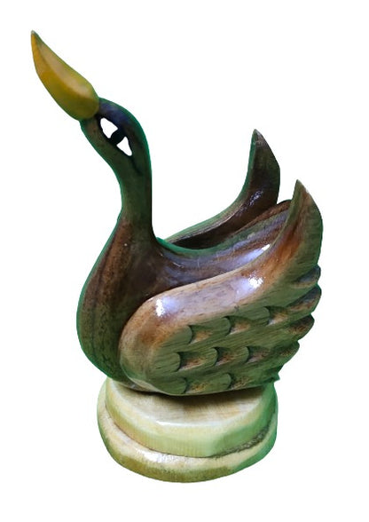 Mukherjee Handicrafts Wooden Bird Wooden Decorative Duck Showpiece Home Decor..