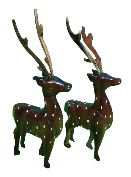 Mukherjee Handicrafts Wooden Deer Showpiece for Home Decoration Showpiece..