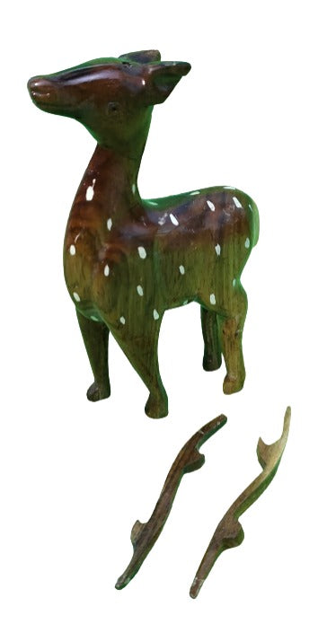 Mukherjee Handicrafts Wooden Deer Showpiece for Home Decoration Showpiece..