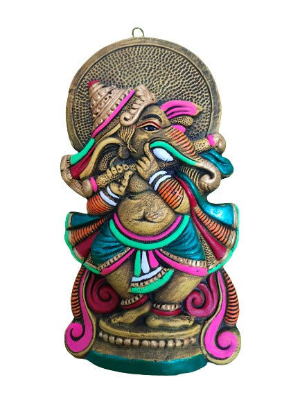 Terracotta Lord Ganesha Ganapati Bappa Wall Hanging Showpiece for Home Decor