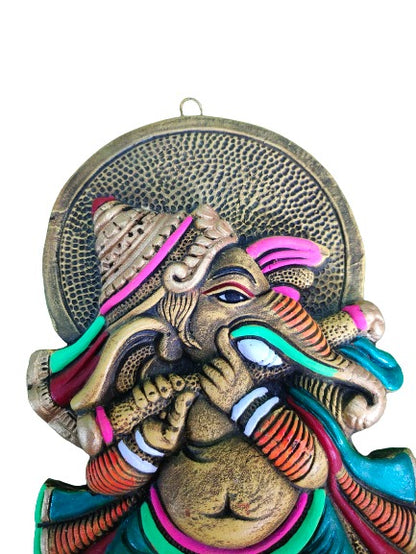 Terracotta Lord Ganesha Ganapati Bappa Wall Hanging Showpiece for Home Decor