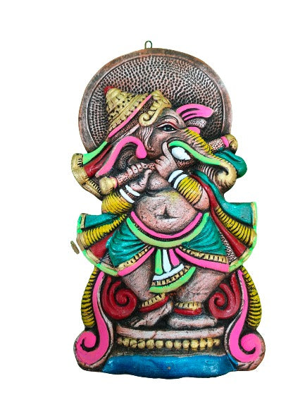 Terracotta Lord Ganesha Ganapati Bappa Wall Hanging Showpiece for Home Decor