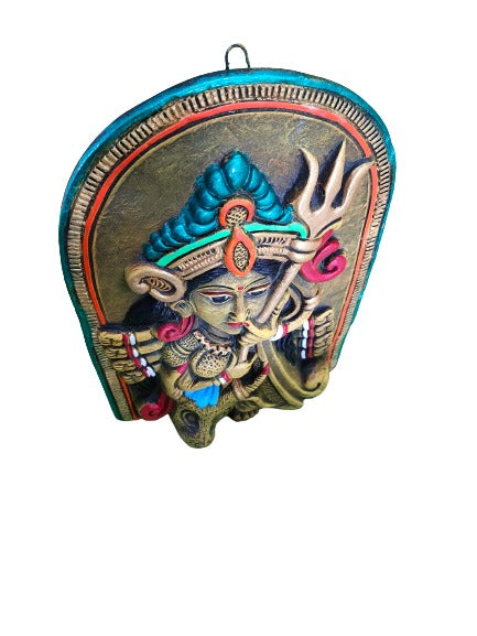 Terracotta Maa Durga Sherawali Maa Wall Hanging Showpiece for Home Décor