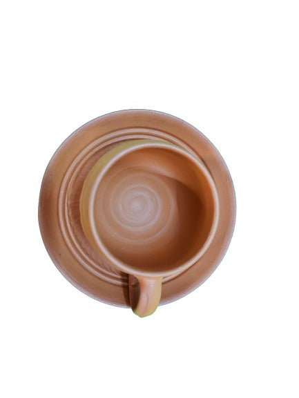 Terracotta Clay Cup Set Cup Plate Set Terracotta