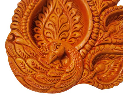 Traditional Handmade Terracotta Diya for Festive Decorations - Mukherjee Handicrafts ( Pack of 2 )