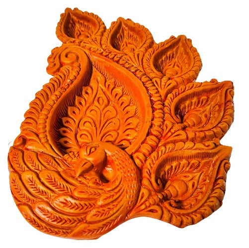 Traditional Handmade Terracotta Diya for Festive Decorations - Mukherjee Handicrafts ( Pack of 2 )