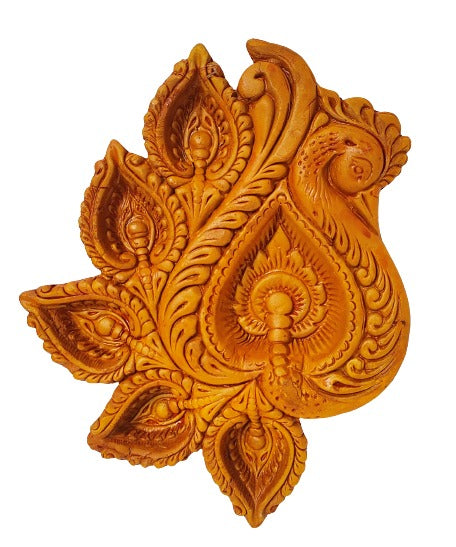 Traditional Handmade Terracotta Diya for Festive Decorations - Mukherjee Handicrafts ( Pack of 2 )