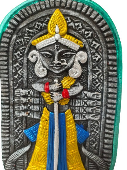 Terracotta Maa Durga Ma Dura Sherawali Maa Wall Hanging Showpiece.