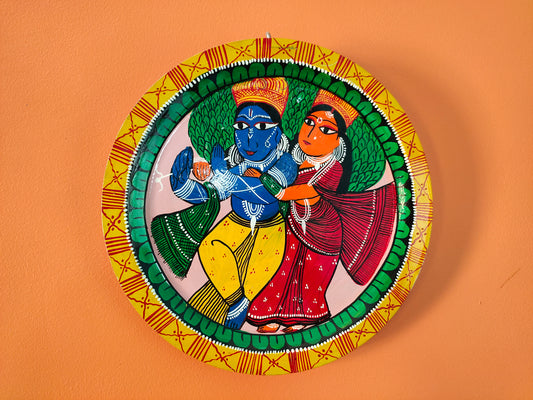 Authentic Pattachitra Craft Wall Decor on Aluminium Plate - Mukherjee Handicrafts