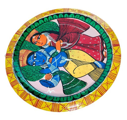 Authentic Pattachitra Craft Wall Decor on Aluminium Plate - Mukherjee Handicrafts