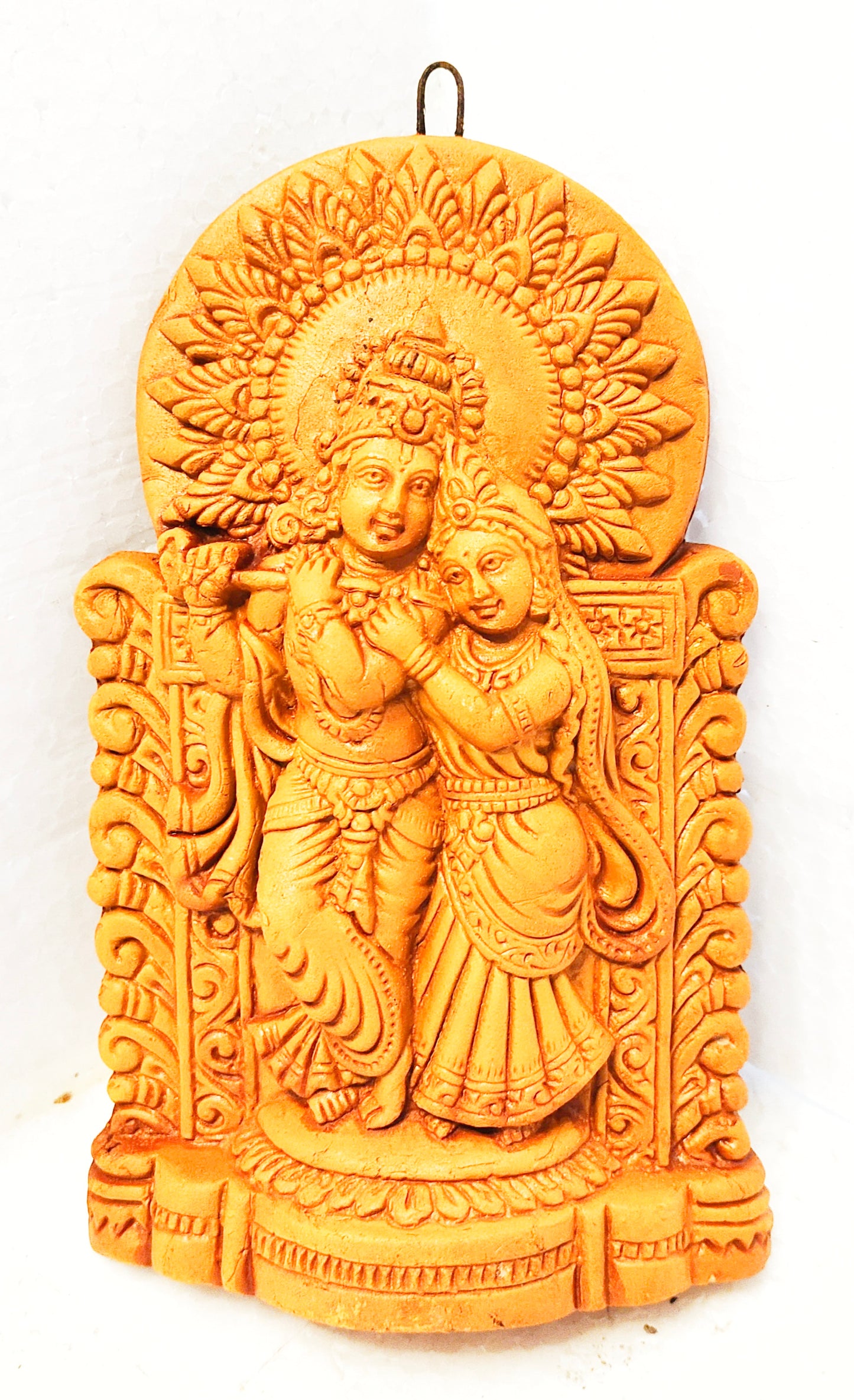 Terracotta Wall Hanging Showpiece for Home Décor Radha Krishna,