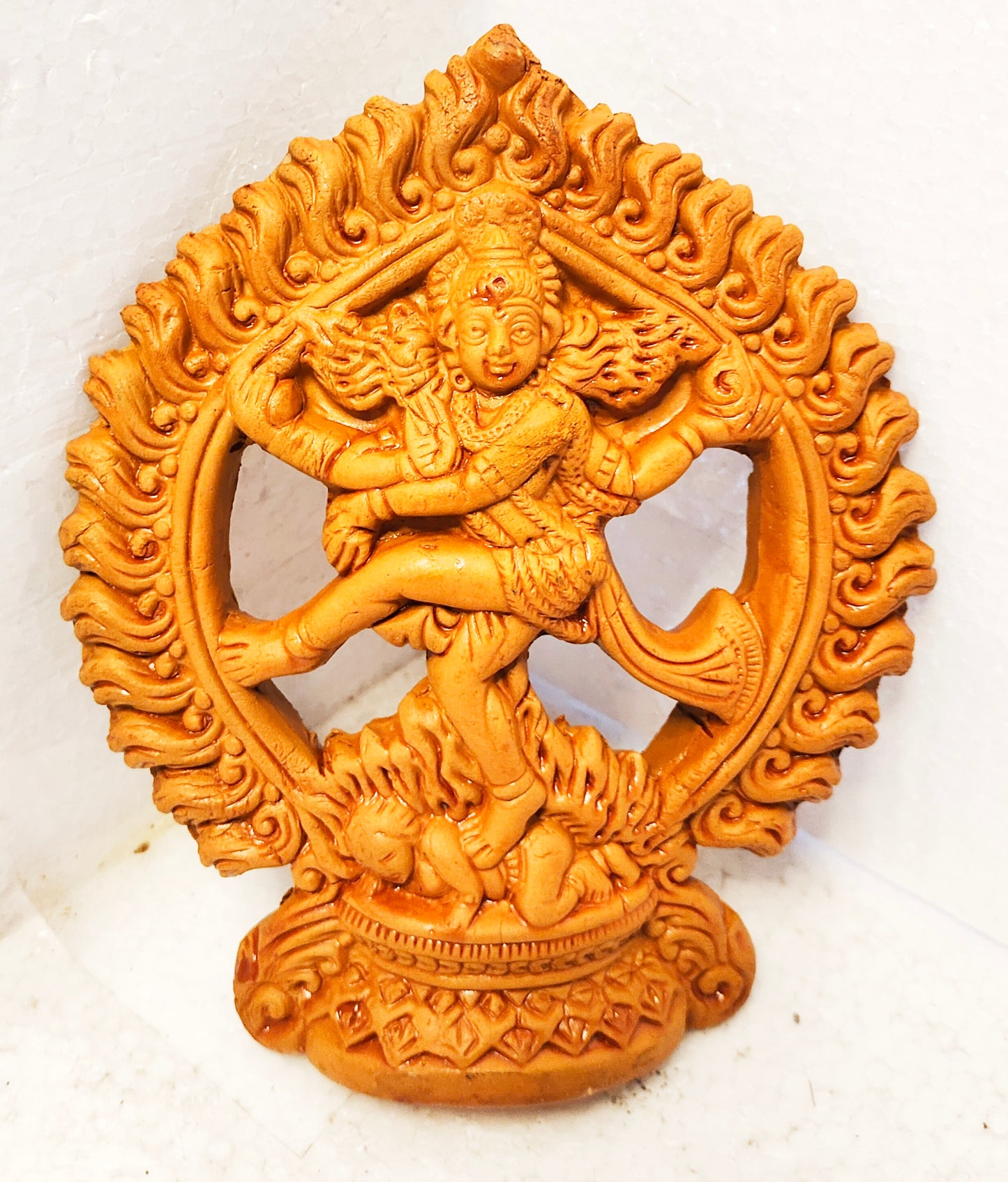 Terracotta Wall Hanging Showpiece for Home Décor Natraj Shiva Idol.