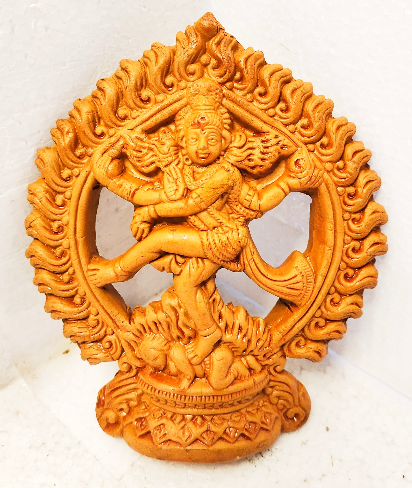 Terracotta Wall Hanging Showpiece for Home Décor Natraj Shiva Idol.