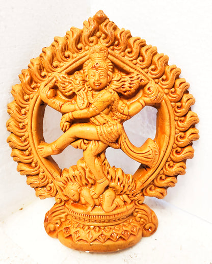 Terracotta Wall Hanging Showpiece for Home Décor Natraj Shiva Idol.