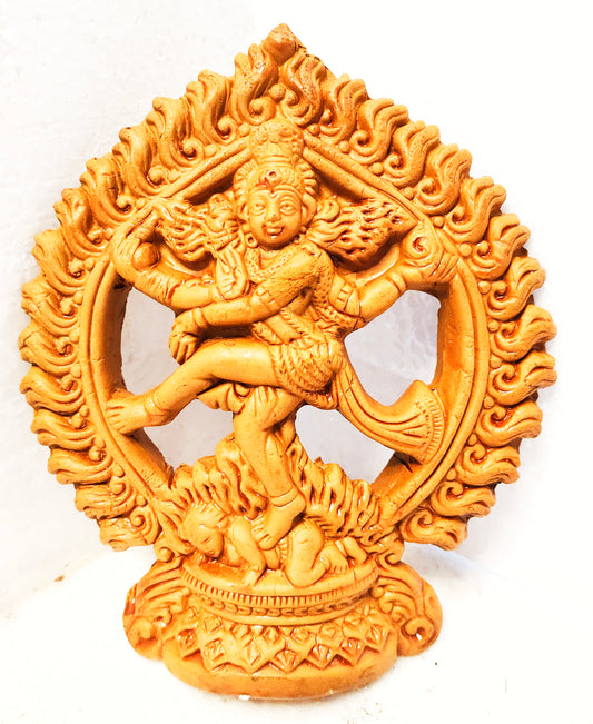 Terracotta Wall Hanging Showpiece for Home Décor Natraj Shiva Idol.