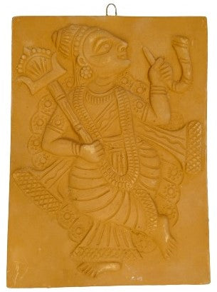 Divinity Unveiled: Terracotta Dash Avtar Wall Relief of Lord Vishnu