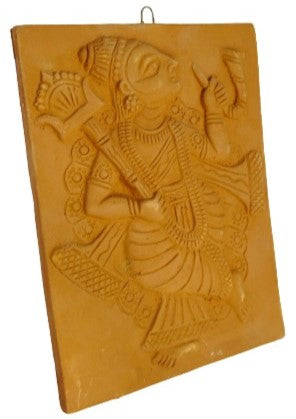 Divinity Unveiled: Terracotta Dash Avtar Wall Relief of Lord Vishnu