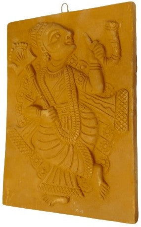 Divinity Unveiled: Terracotta Dash Avtar Wall Relief of Lord Vishnu