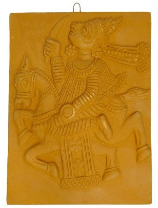 Artisan-Crafted Vishnu Dash Avtar Wall Plaque in Terracotta