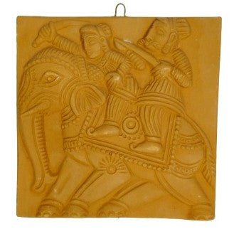 A Touch of Tradition: 6x6 Inch Terracotta Wall Hanging - Handmade Elegance for Your Living Space