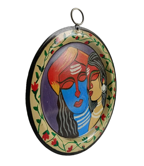 Pattachitra Craft Wall Decor on Aluminium Plate - Mukherjee Handicrafts