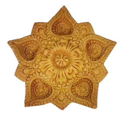 Traditional Handmade Terracotta Diya for Festive Decorations - Mukherjee Handicrafts ( Pack of 2 )