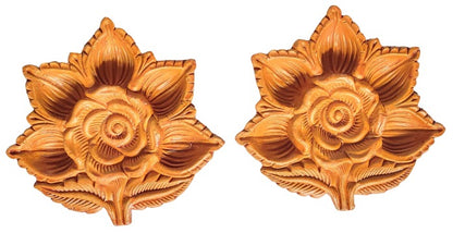 Traditional Handmade Terracotta Diya for Festive Decorations - Mukherjee Handicrafts ( Pack of 2 )