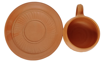 Terracotta Clay Cup Set Cup Plate Set Terracotta