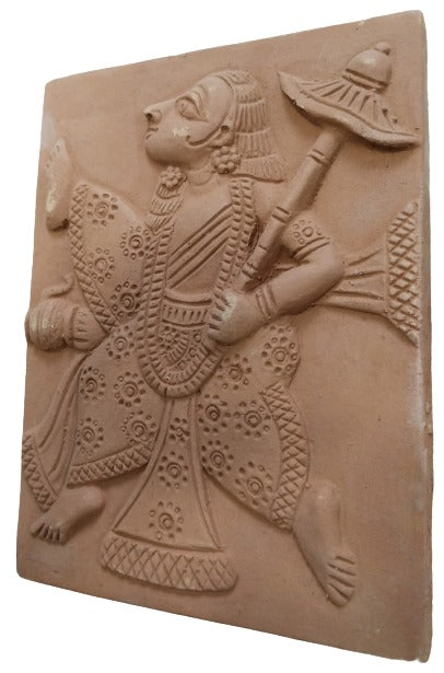 Divinity Unveiled: Terracotta Dash Avtar Wall Relief of Lord Vishnu