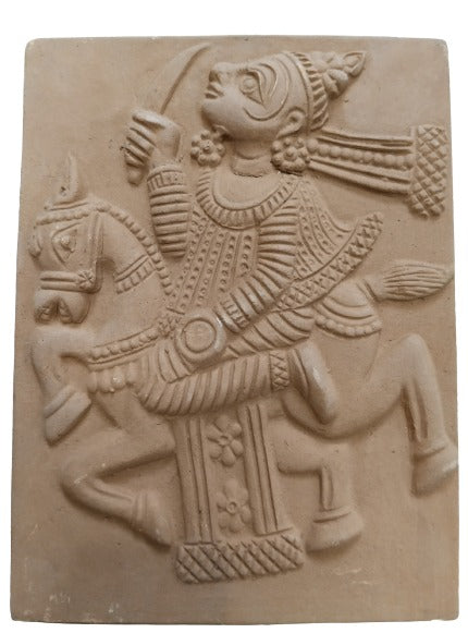 Artisan-Crafted Vishnu Dash Avtar Wall Plaque in Terracotta