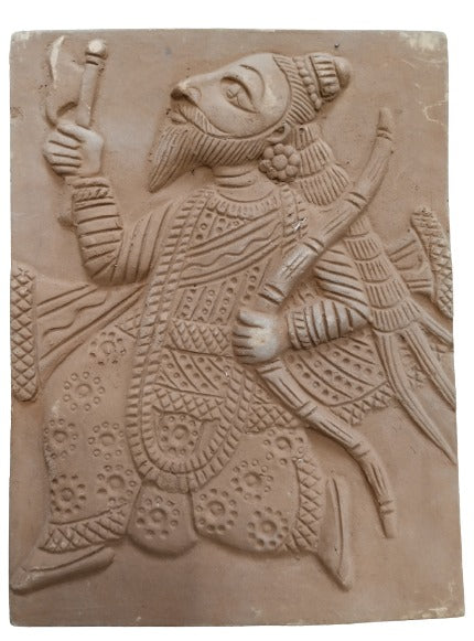 Divinely Inspired: Terracotta Wall Art Depicting Lord Vishnu's Dash Avtar