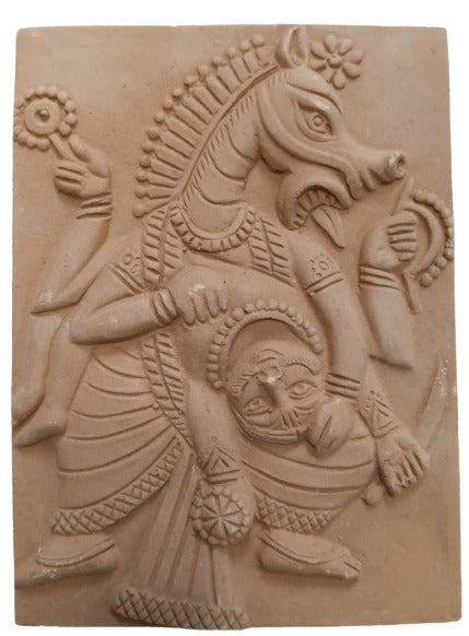 Sacred Terracotta Sculpture: Dash Avtar of Lord Vishnu Wall Decor