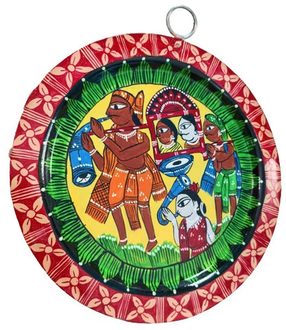 Traditional Patachitra Art Wall Hanging on Aluminium Plate - Mukherjee Handicrafts