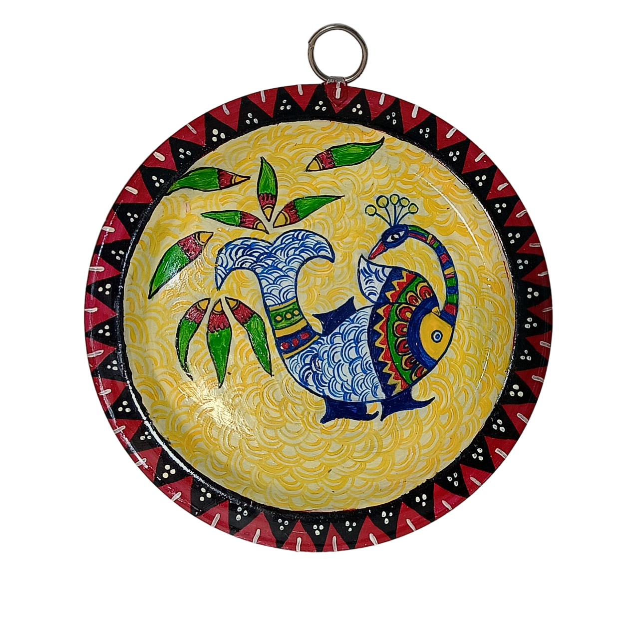 Unique Patachitra Craft Wall Decor on Aluminium Plate