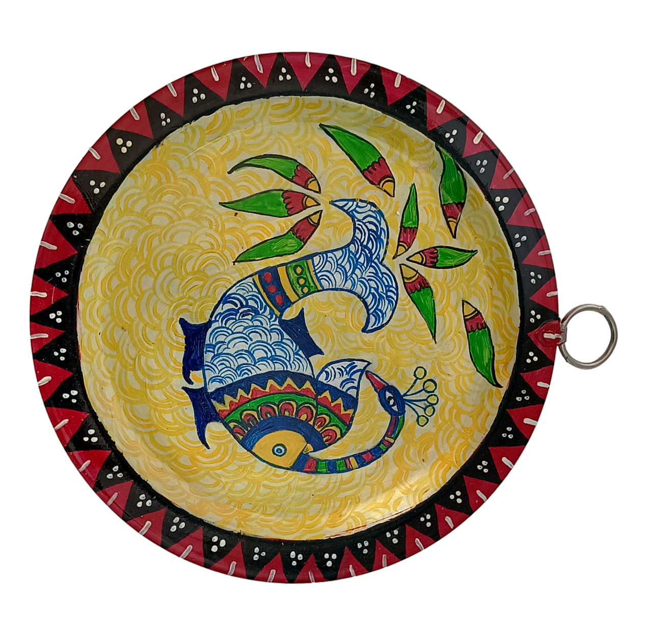 Unique Patachitra Craft Wall Decor on Aluminium Plate