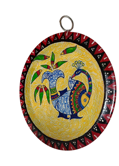 Unique Patachitra Craft Wall Decor on Aluminium Plate