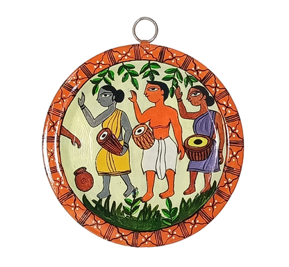 Unique Patachitra Craft Wall Decor on Aluminium Plate