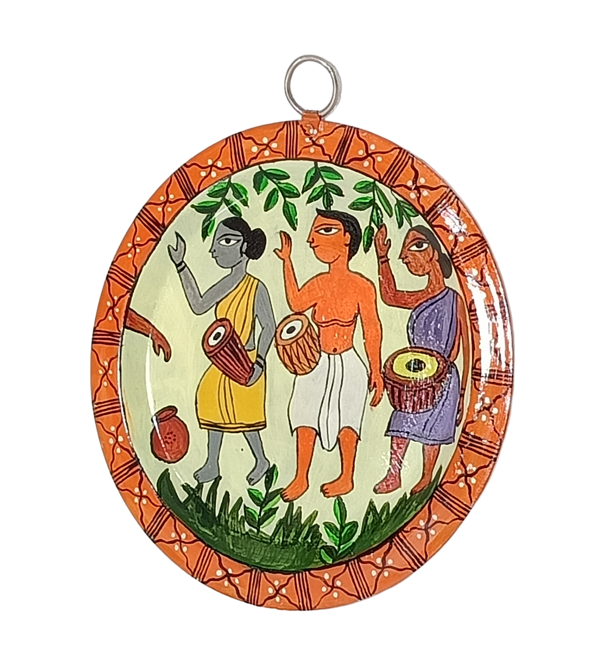 Unique Patachitra Craft Wall Decor on Aluminium Plate