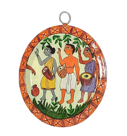 Unique Patachitra Craft Wall Decor on Aluminium Plate