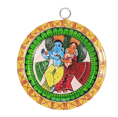 Handpainted Pattachitra Art Wall Hanging on Aluminium Plate - Mukherjee Handicrafts