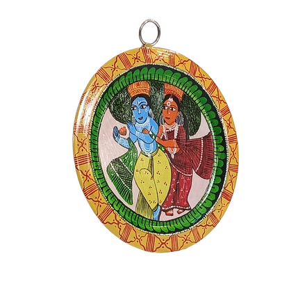 Handpainted Pattachitra Art Wall Hanging on Aluminium Plate - Mukherjee Handicrafts