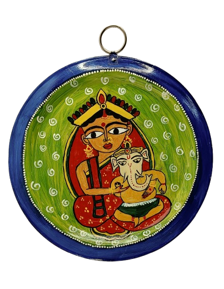 Authentic Pattachitra Craft Wall Decor on Aluminium Plate - Mukherjee Handicrafts