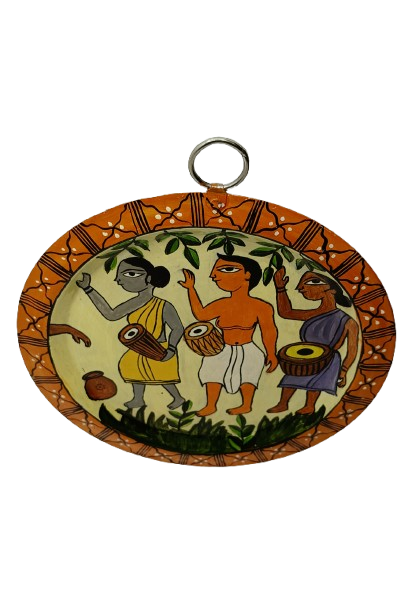 Authentic Pattachitra Craft Wall Decor on Aluminium Plate - Mukherjee Handicrafts