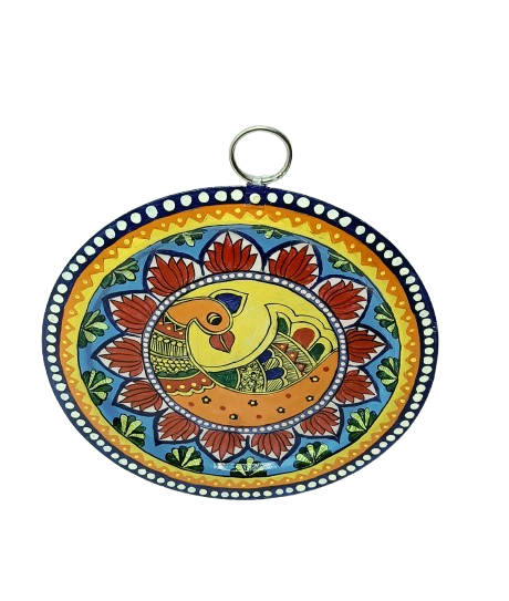 Authentic Pattachitra Craft Wall Decor on Aluminium Plate - Mukherjee Handicrafts