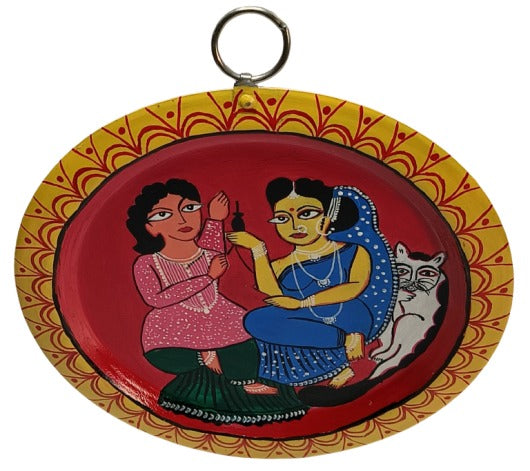 Authentic Pattachitra Craft Wall Decor on Aluminium Plate - Mukherjee Handicrafts