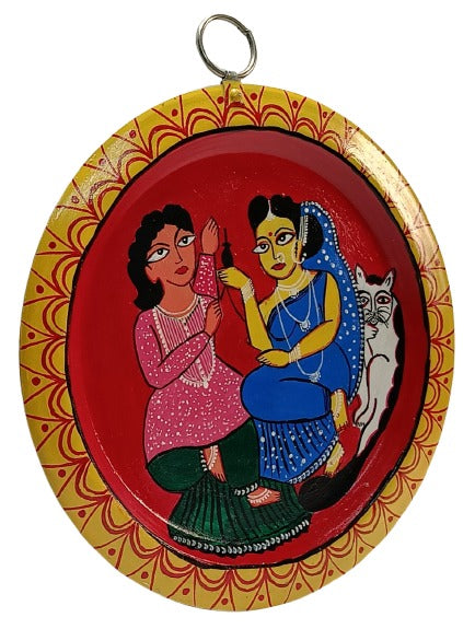 Authentic Pattachitra Craft Wall Decor on Aluminium Plate - Mukherjee Handicrafts