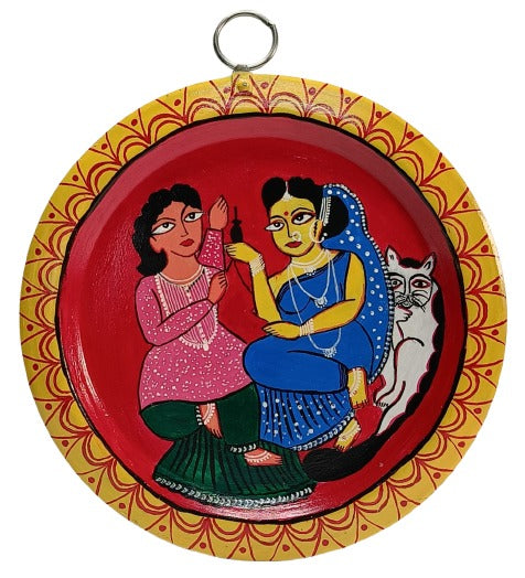 Authentic Pattachitra Craft Wall Decor on Aluminium Plate - Mukherjee Handicrafts