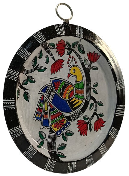 Authentic Pattachitra Craft Wall Decor on Aluminium Plate - Mukherjee Handicrafts